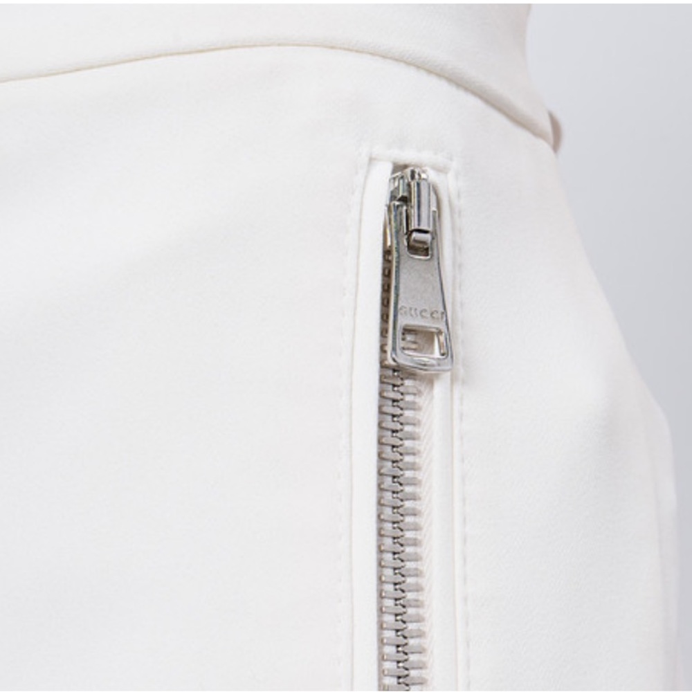 Gucci Tight Off White Zipper Miniskirt Size 42 - Picture 14 of 16